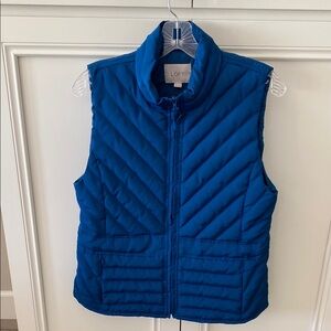 Ann Taylor Loft Blue  Lightweight Puffy Vest size S